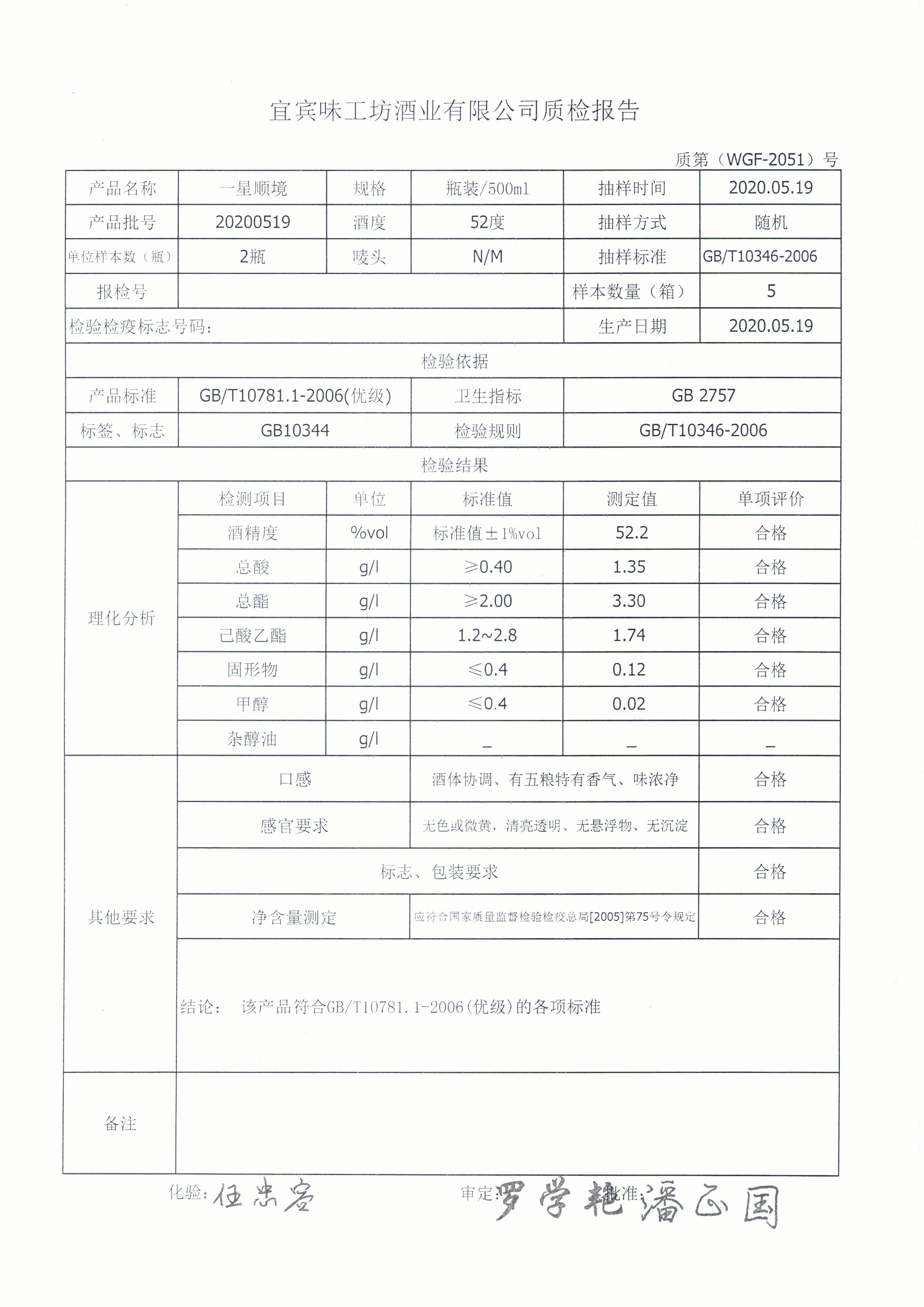 一星順境52度